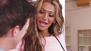 TS hairdresser anal fucked by her horny customer - ah-me.com