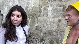 Katty West - Gangbang in Abandoned House with Girl Realtor on High Heels - ah-me.com