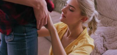 Eva Elfie - Gorgeous Blonde Girl Eva Elfie Sucking and Fucking Her Boyfriend - inxxx.com - Russia