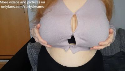 Curly Dreams German MILF Squirts on Her Big Natural Tits - Close Up 4K - veryfreeporn.com - Germany