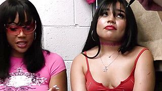 Curvy interracial duo busted and fucked - ah-me.com