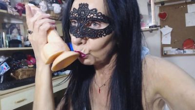 Brunette MILF in Stockings Fucks Herself with Dildo - Amateur Italian Solo - xxxfiles.com - Italy