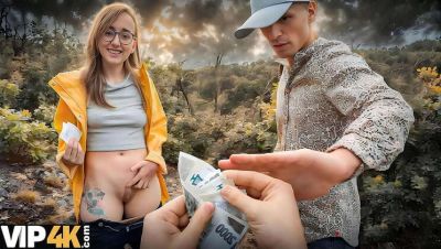 HUNT4K: Naked Stranger with Nice Boobs Fucked Hard in Forest - Outdoor Sex with Spanish Girl - veryfreeporn.com - Spain