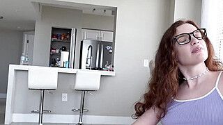 Nerdy Little Step Sister Cheers You Up Marina Vaylor -- Household Fantasy - ah-me.com