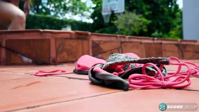 Big Tits Blonde Renee Ross Poolside Solo Masturbation Hottest Newcomer - porntry.com - Britain