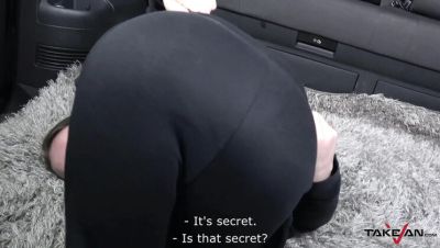 Skinny Czech tramp Leny Ewil gets her tiny tits fucked and shakes them on a giant cock in van backseat - veryfreeporn.com - Czech Republic