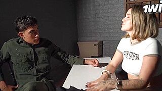 Inmate Melanie Caceres gets plumbed rigid by officer TommyV's ginormous bone - super hot porno scene! - ah-me.com