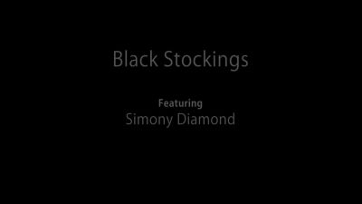 Black Stockings With Simony Diamond - hotmovs.com