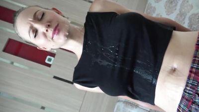 Blow Job - College Uniform Babe Angel The Dreamgirl Gets Facial Spray Blowjob POV - porntry.com - Britain