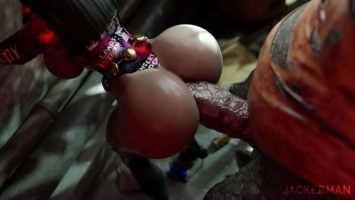 Selina's Shame - Jackerman 3D Animation - Latina with Big Boobs and Big Ass Gets Creampie from Monster - porntry.com