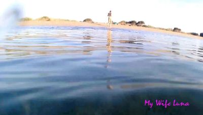 My Wife Luna Fucked Hard on Beach - Big Tits Amateur Outdoor Sex - xxxfiles.com - Italy