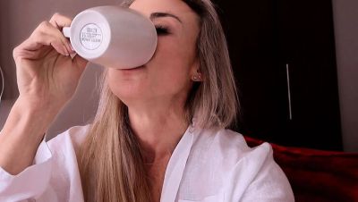 Hot Blonde MILF Gianna Morning Coffee Solo Masturbation & Dirty Talk - veryfreeporn.com - Britain - South Africa