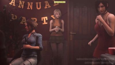 3D Hentai Lesbian Sex: Ashley and Sheva Big Tits Encounter - Resident Evil Animation - porntry.com - Britain - Thailand