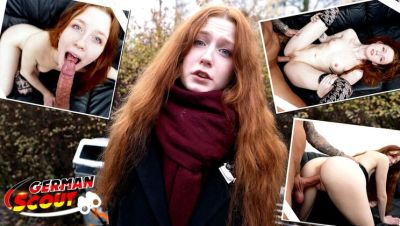 German Scout First Casting: Skinny Redhead Teen Alice Seduced in Public Pick Up - Small Tits, Blowjob & Rough Sex - porntry.com - Germany