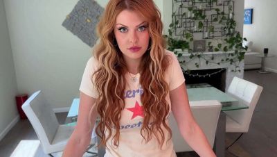 Horny Redhead Babysitter Fucks You POV - Big Natural Tits & Cum in Mouth - Elly Clutch - veryfreeporn.com