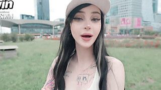 Pinkloving the XXX game, crimson light/green light - blowjobs/public sex! - ah-me.com