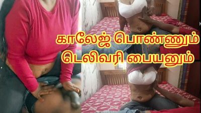 Indian Delivery Boy Fucks Lonely College Girl Doggystyle - Big Natural Tits & Loud Tamil Moaning - veryfreeporn.com - India