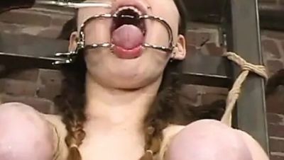 Lesbian BDSM Punishment: Liz Tyler Tied Up & Tormented with Electric Toys in Vintage Office - veryfreeporn.com - Britain