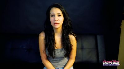 Petite Brunette Coed Sabrina Gets Her Wet Pussy Fucked And Mouth Jizzed! - hclips.com