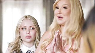 Lesbian stepmom invites teen to a 4some - ah-me.com