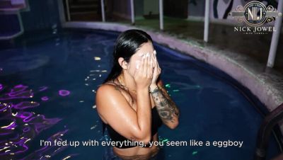 Salome Gil - Big Ass Latina Stepbrother's Girlfriend Fuck - Surprise Pool Threesome with Salome Gil & NickJowel - veryfreeporn.com - Spain