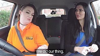 Jasmine Jae - Harmony Reigns - Ex-Prisoner with MASSIVE TITS having lesbian sex with Jasmine Jae - Fake Driving School - ah-me.com