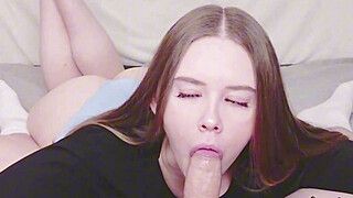 Deepthroat Slut Sucks It Balls-Deep and Begs for More - ah-me.com