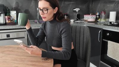 Horny MILF Cheating in Kitchen - Sloppy Blowjob & Pussy Licking - Ghomestory - porntry.com