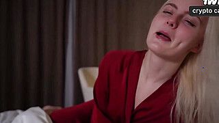 Sexy ash-blonde colleague finishes off from cunnilingus and tough fuck-fest - super steaming POV porn! - ah-me.com