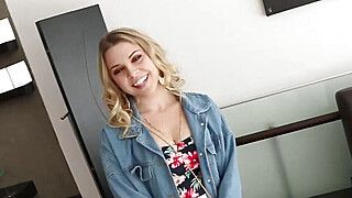 Eager newbie gets on cock to prove her skills - ah-me.com