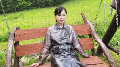 Wanilianna - Wanilianna in Raincoat & Nylons - Open Nipple Bra Outdoor Fetish - veryfreeporn.com