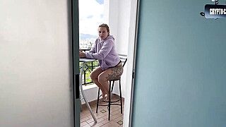 My Stepbrother - Stepbro's immense weenie smashes me while he spies on super hot milf butt until he makes hottest XXX porn! - ah-me.com