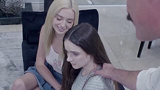 Hazel Moore - Lexi Lore - Charles Dera - Small tit teen and bff fucked by stepdad - ah-me.com