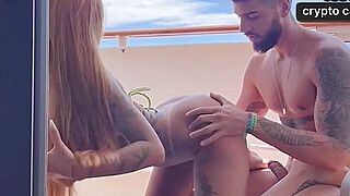 New Year's Eve on the Cruise, we boink on board on our cabin balcony - Kevlyn Santos - ah-me.com