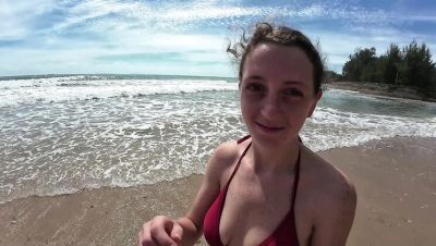Skinny British Girl ScottishSweetie Beach Day Fun - Homemade Doggy Style & Blowjob - porntry.com - Britain