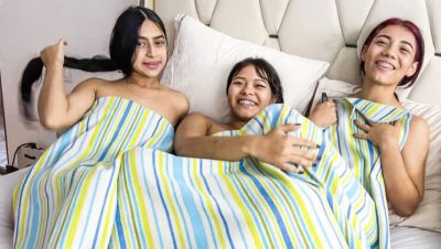 Steven Hard - Homemade Threesome with Amateur Latina Teens and Big White Cock - Hardcore POV Doggystyle - veryfreeporn.com