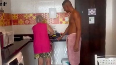 MILF Mya Milf Can't Resist Young Man Jhony Bomba's Big Cock After Shower - Homemade Blowjob & Sex - xxxfiles.com - Brazil