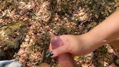 Hairy Teen Redhead Gets Huge Cumshot Outdoor in Forest 4K - porntry.com - Russia