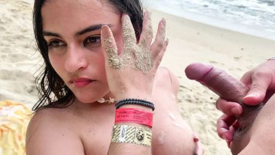 Colombian Amateur Wife Fucks Husband's Best Friend on Nude Beach - Homemade Blowjob & Cowgirl Sex in 4K - porntry.com - Colombia