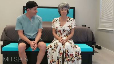 Step Grandma Anal Gift - MILF Stella Fucks Step Son - Huge Tits Anal Adventure - veryfreeporn.com