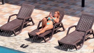 Step Mom Anissa Miller Catches Step Son Jerking Off While She Sunbathes - Big Tits Latina MILF Fucks Him Hard - veryfreeporn.com - Spain - Colombia