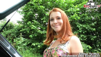 Red Hair - German Redhead Teen Hairy Pussy Outdoor Masturbation Car Public Solo HD - veryfreeporn.com - Germany