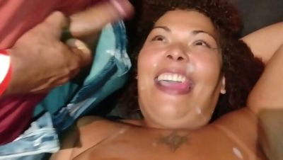 Grazy Sapeca's wild birthday party ends with a messy milk bath and gangbang blowjob - porntry.com