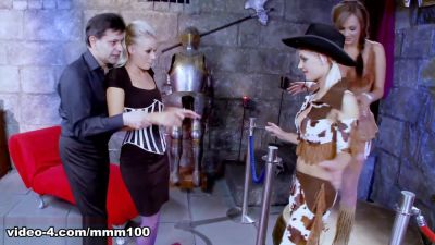 Blonde Bombshell Anna Lovato Leads Naughty Foursome with Leila Bee and Lou Lou - MMM100 - hotmovs.com