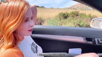 Sweetie Fox - Sweetie Fox deep throat blowjob in car with doggy style fuck at rest stop - xxxfiles.com - Russia