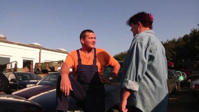Car Junkyard Sex - Amateur German Staff & Customer Threesome Fuck with Big Tits Annette - porntry.com - Germany