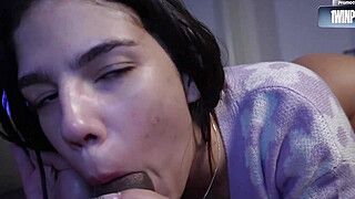 Slutty Brazilian babe Aylla Mel loves to blow boner and get pummeled stiff in her taut Latina holes! - ah-me.com - Brazil
