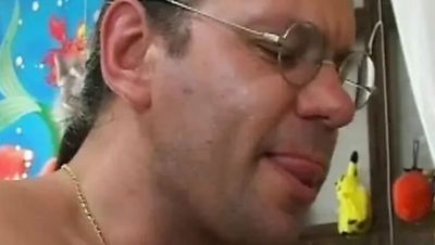 Titus Steel - German Teen Brunette Gets Rough Threesome Fuck with Cumshot on Tits - xxxfiles.com - Germany