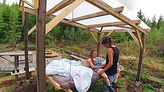 Sex in a swinging pergola - RosenlundX - 4K - ah-me.com