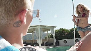 Adira Allure - Super hot TS pool cleaner fucked by her MILF boss - ah-me.com